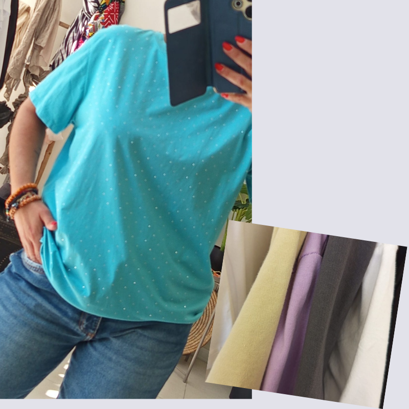 T-shirt com brilhos