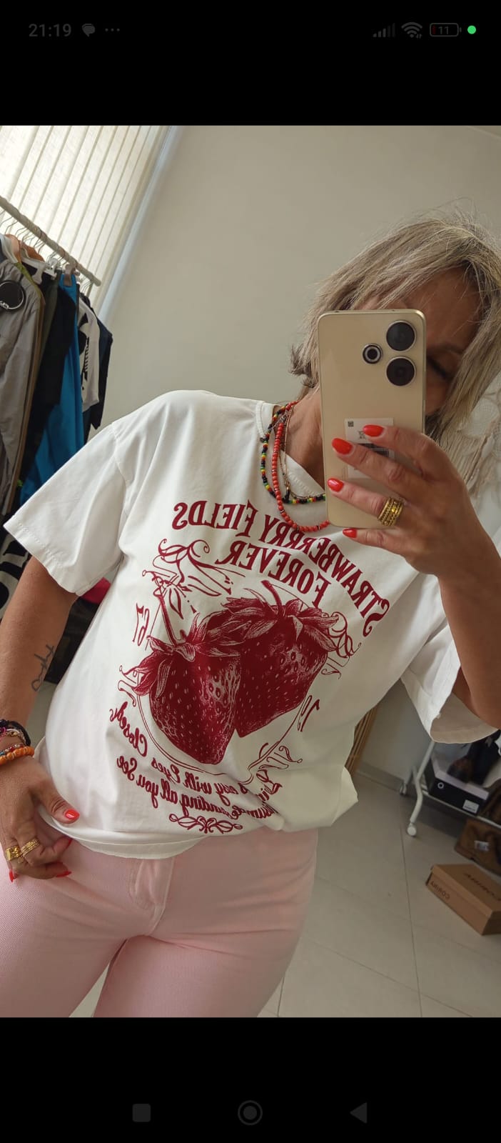 T-shirt morangos