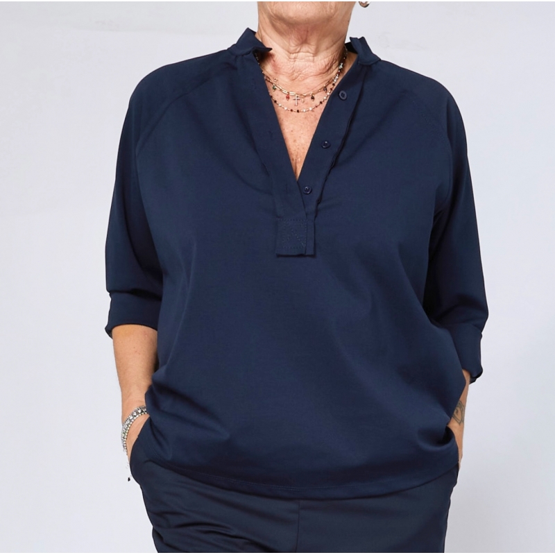 Camiseta Milano Stitch com gola polo