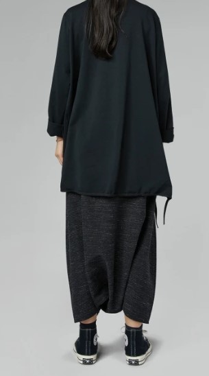 Calça-saia listrada mesclada