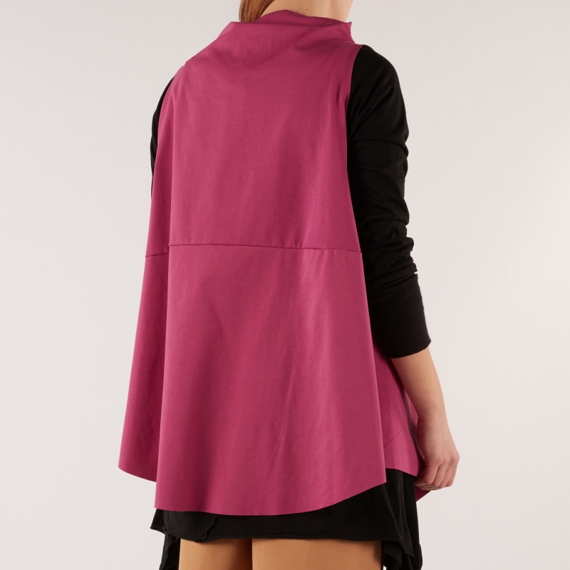 COLETE ELÁSTICO DE GOLA ALTA VINHO